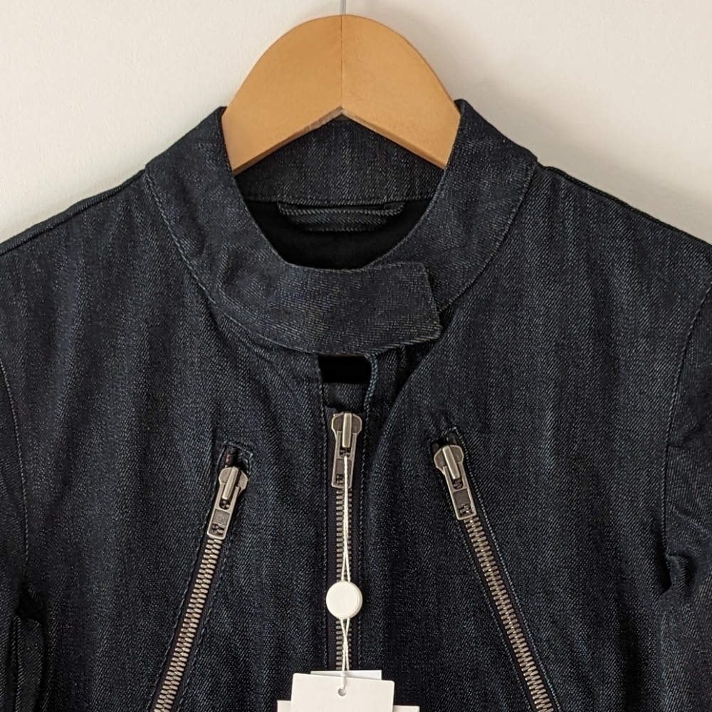 Maison Martin Margiela Limited Edition 5 Five Zip Denim Moto Biker Jacket 38 2 - Picture 3 of 16